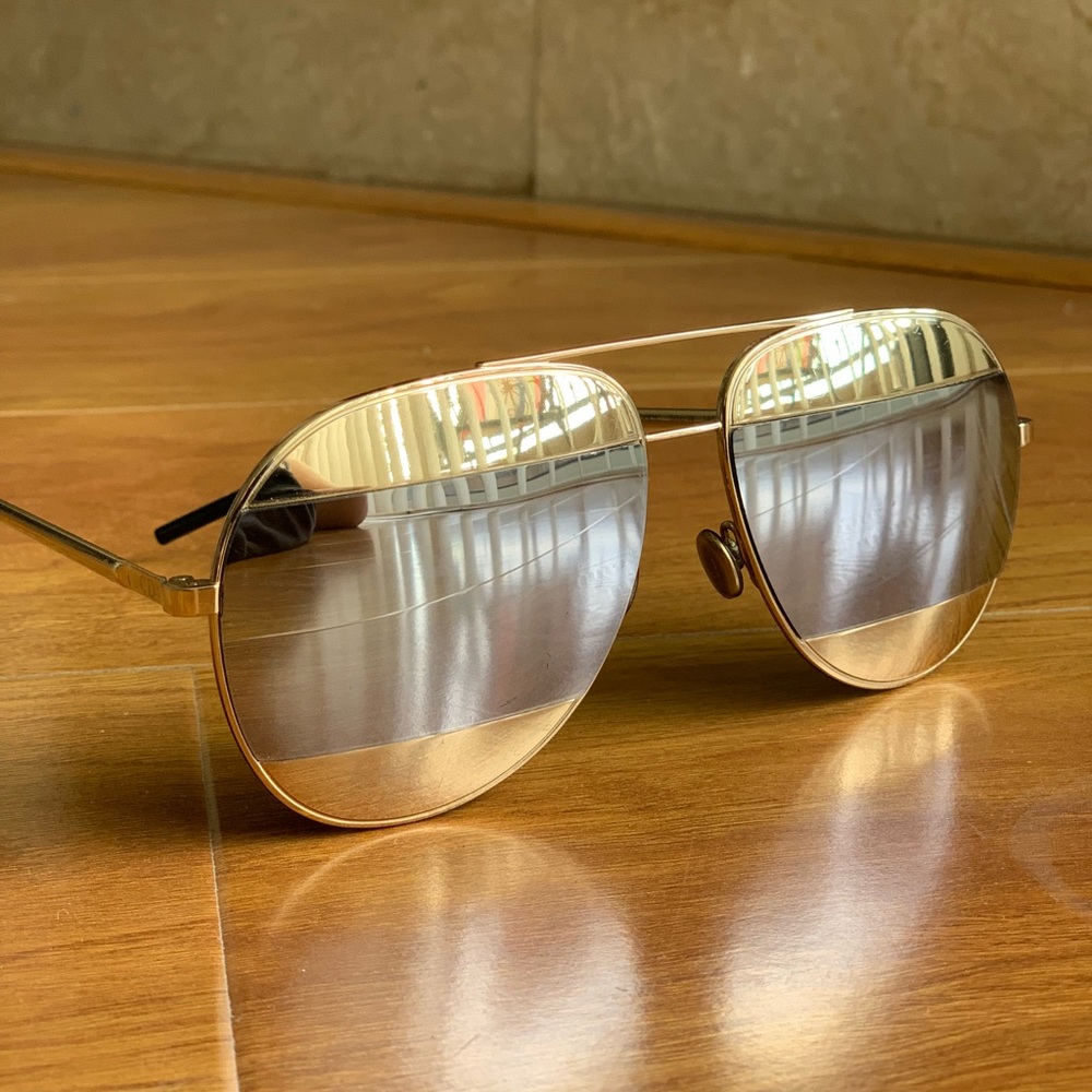 Dior split sunglasses gold/silver